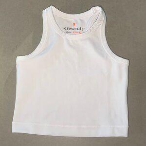 Crewcuts White Racerback Athletic Tank Size XS 4-5 | Girls Dance Gymnastics Top